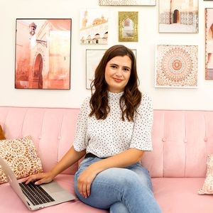 White polka dot blouse
